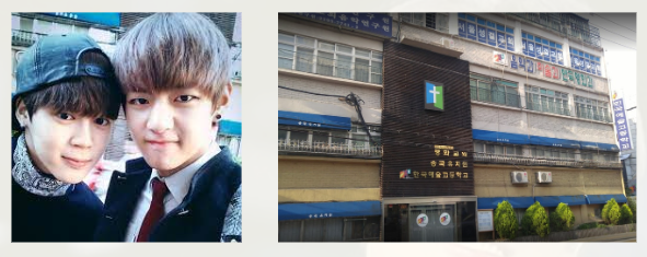 V and Jimin school Korea Arts High School