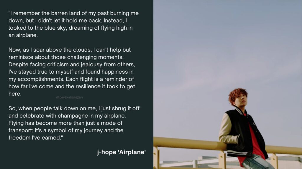 jhope airplane meaning